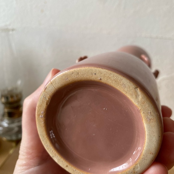 Handmade Clay Vase with Cascading Flowers - Picture 3 of 4